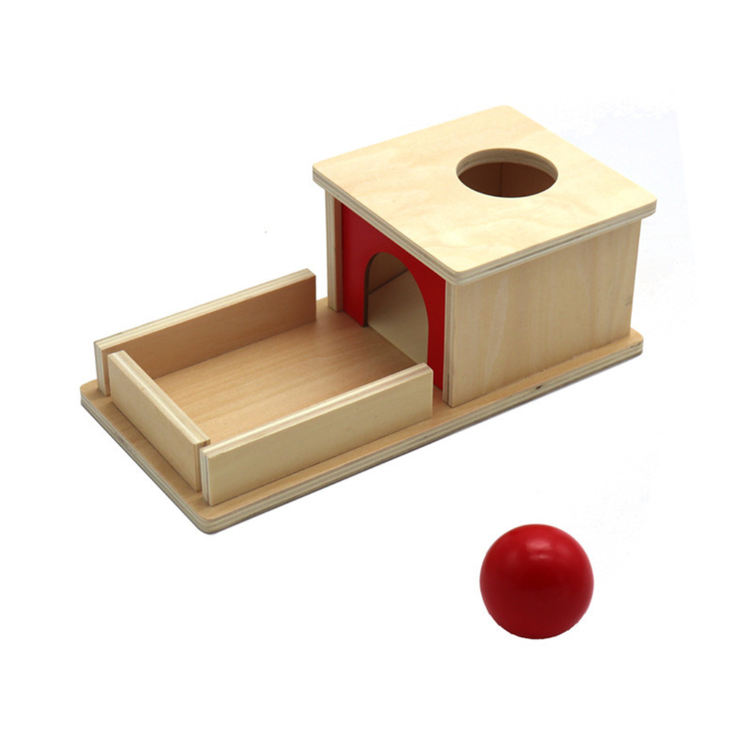 Montessori Wooden Box with Ball for Toddlers