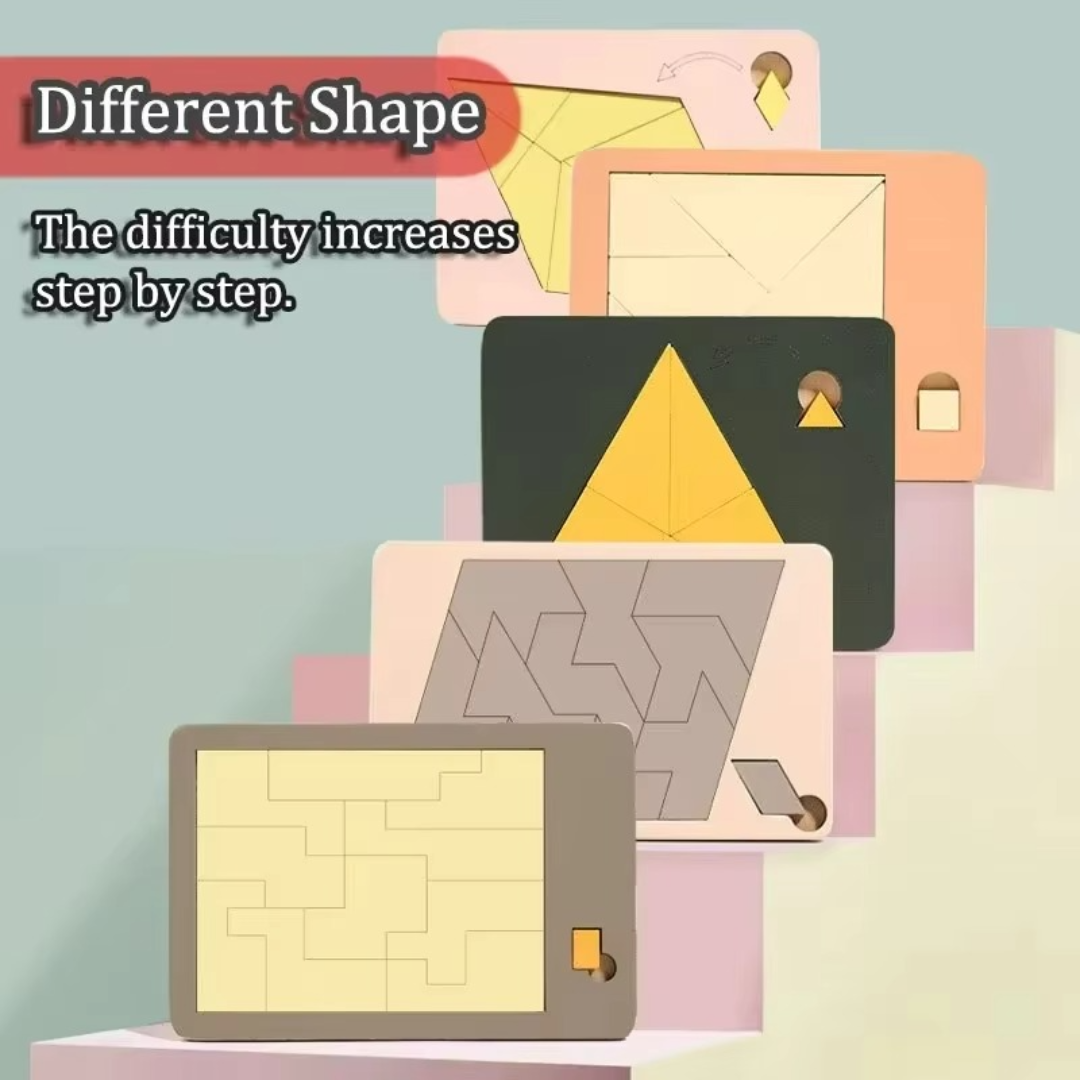 Wooden Tangram puzzle game