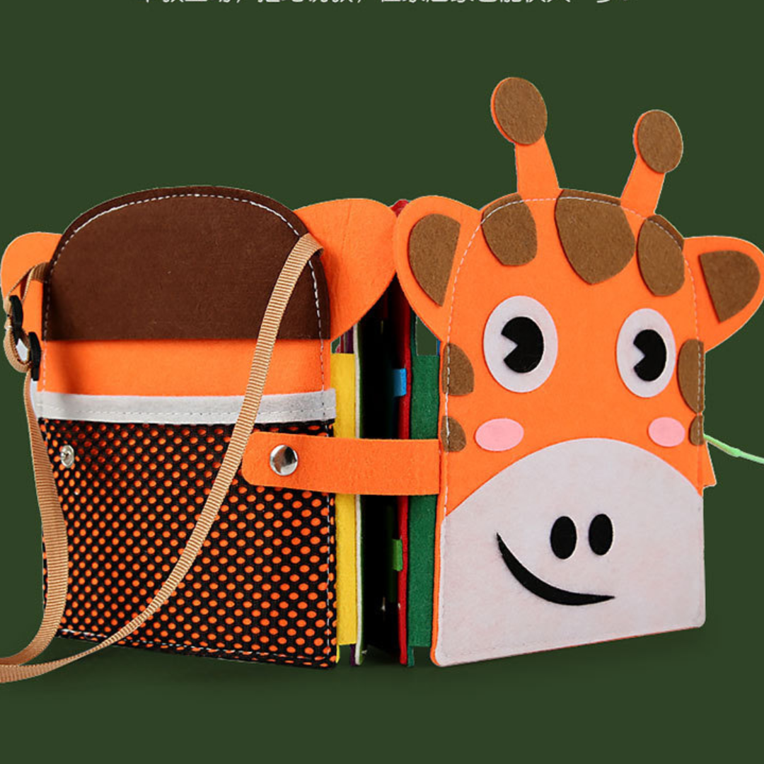 Montessori Learning and Activity Book in Giraffe Design