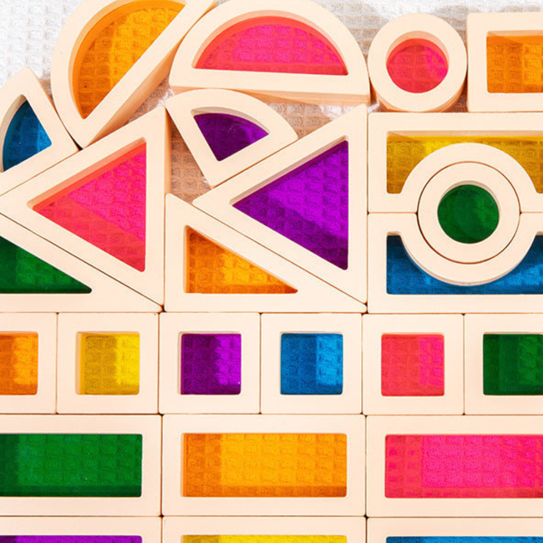 Montessori Wooden Window Building Blocks