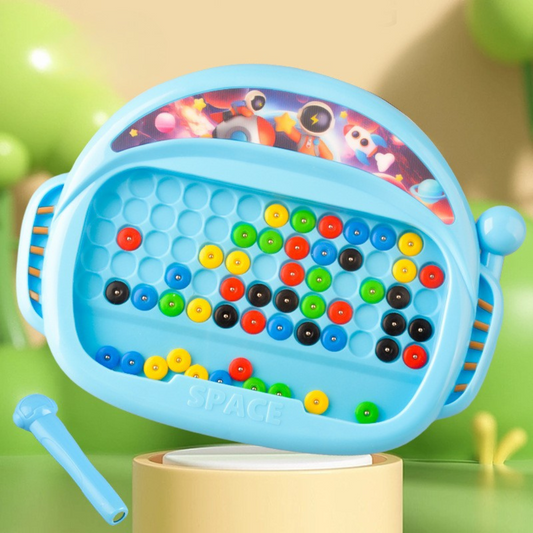 Magnetic pen and bead drawing board - perfect for on the go!