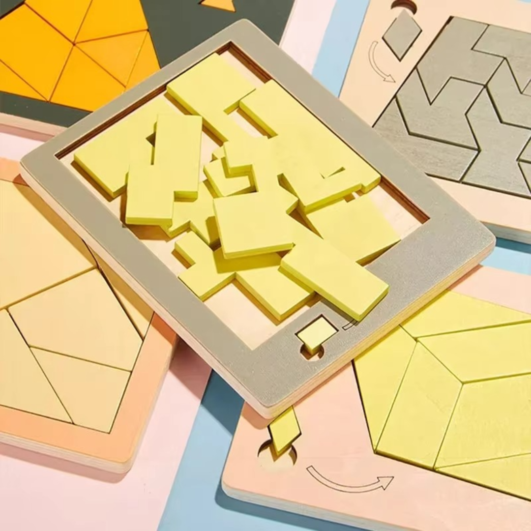 Wooden Tangram puzzle game
