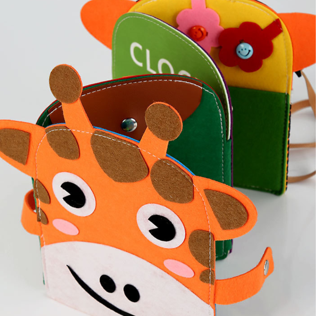 Montessori Learning and Activity Book in Giraffe Design