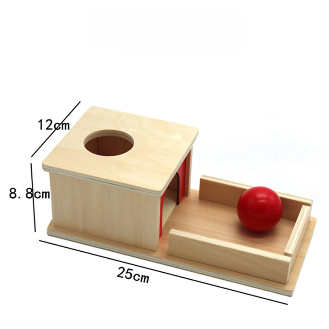 Montessori Wooden Box with Ball for Toddlers