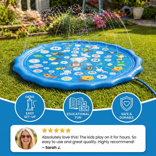 Inflatable Kids Splash Pad with Sprinkler – Outdoor Water Play Mat for Garden & Beach