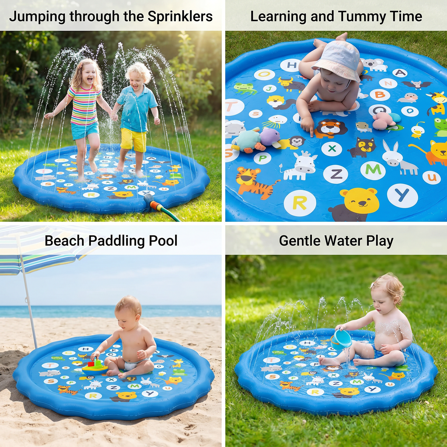 Inflatable Kids Splash Pad with Sprinkler – Outdoor Water Play Mat for Garden & Beach