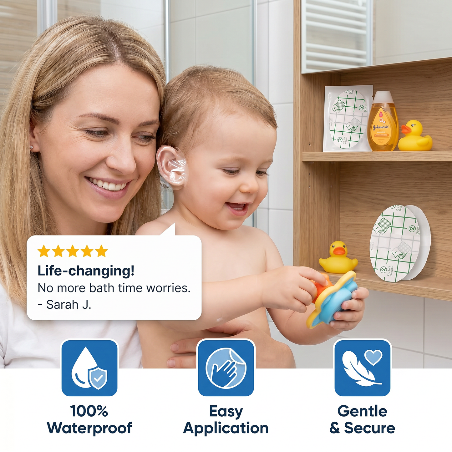Waterproof ear protection film for children