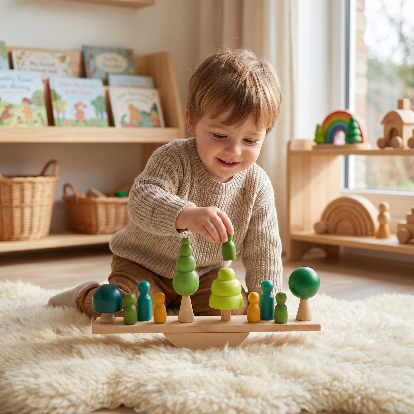 Montessori Wooden Seesaw Toy