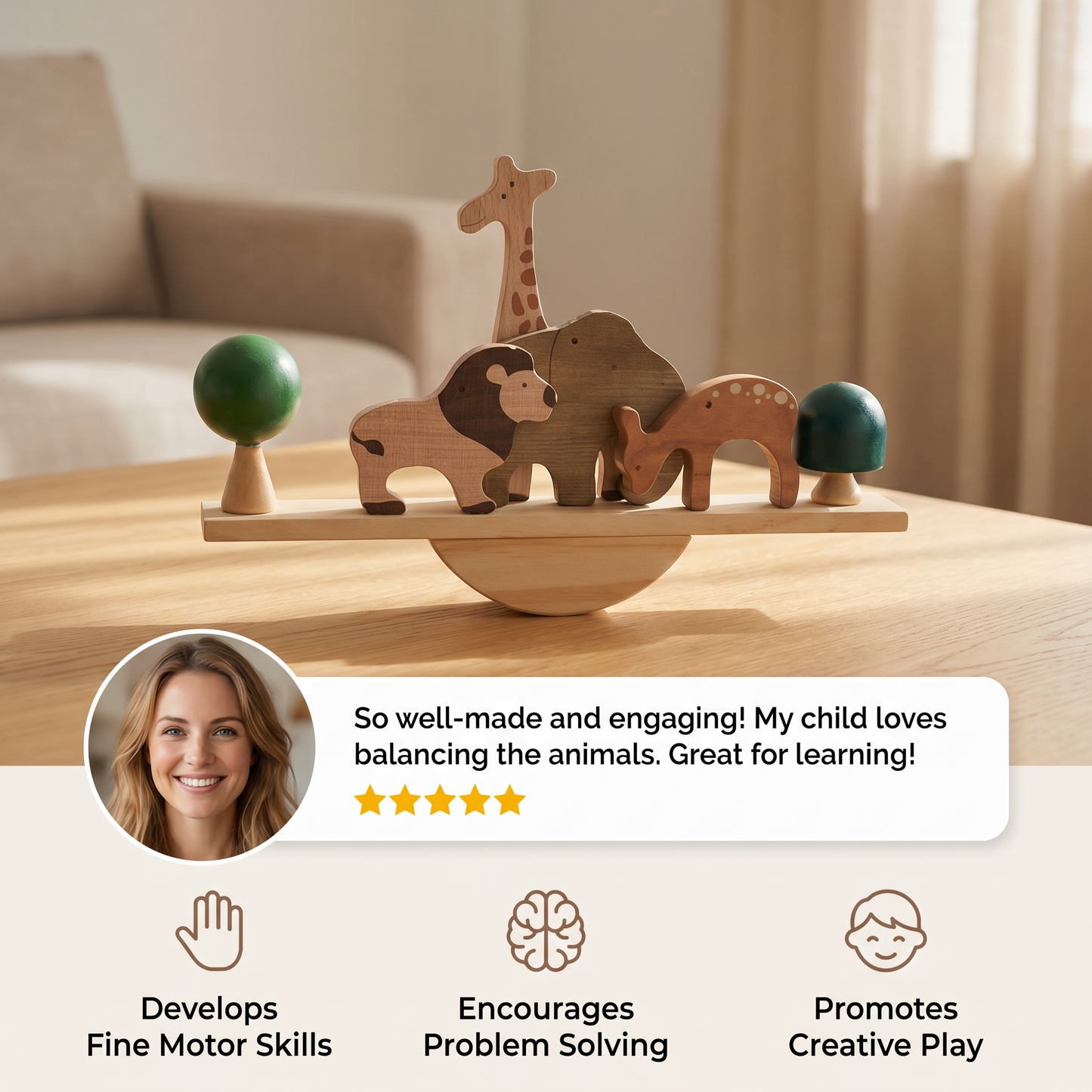 Montessori Wooden Seesaw Toy