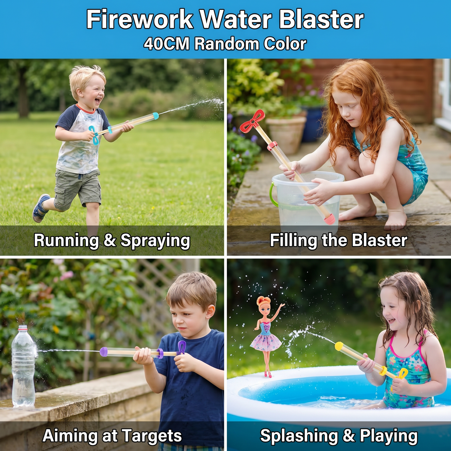 Kids Water Spray Blaster – Handheld Pull Spray Toy for Outdoor Fun