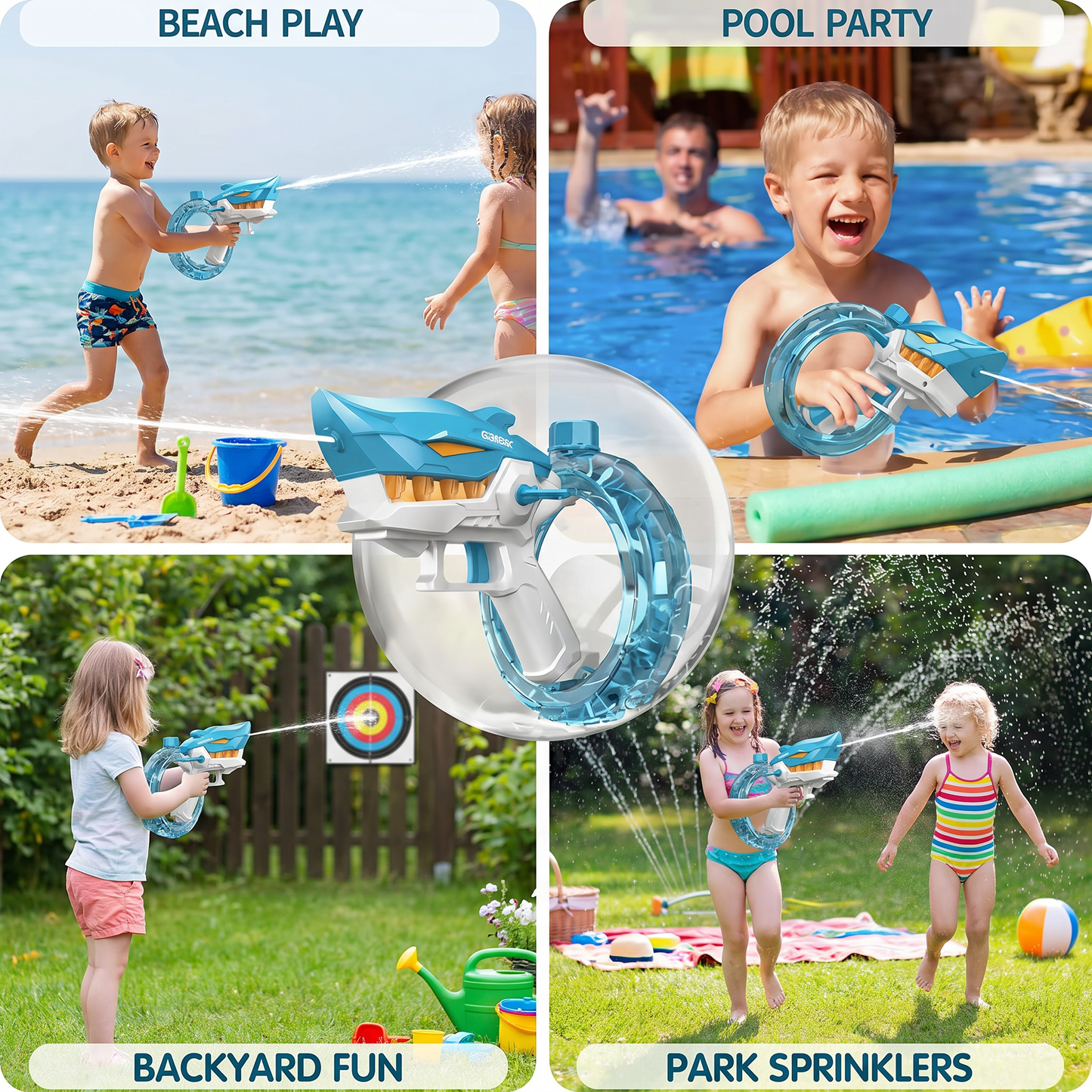 Electric Shark Water Gun for Kids – Fully Automatic Water Blaster for Hot Summer Fun