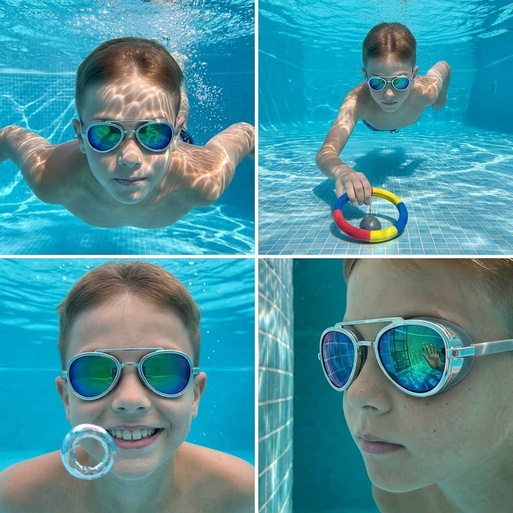 Pro Aviator Swim Goggles – UV400 Protection, Anti-Fog & Full Coverage Fit