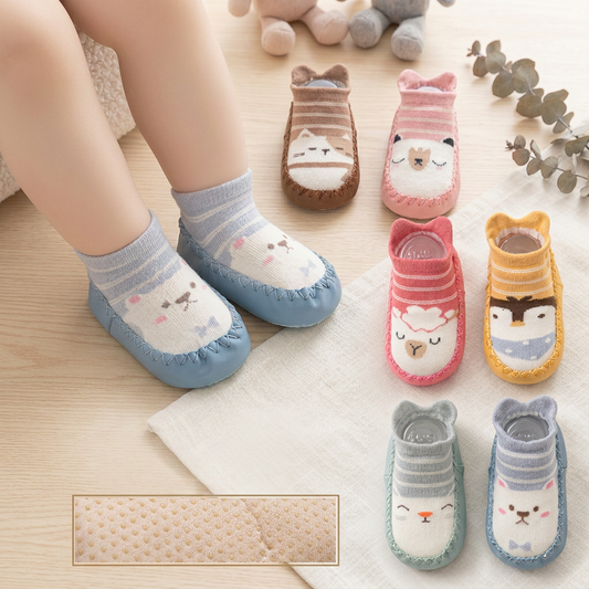 Baby Breathable Sock Shoes – Non-Slip Soft Sole Walking Socks for Infants & Toddlers