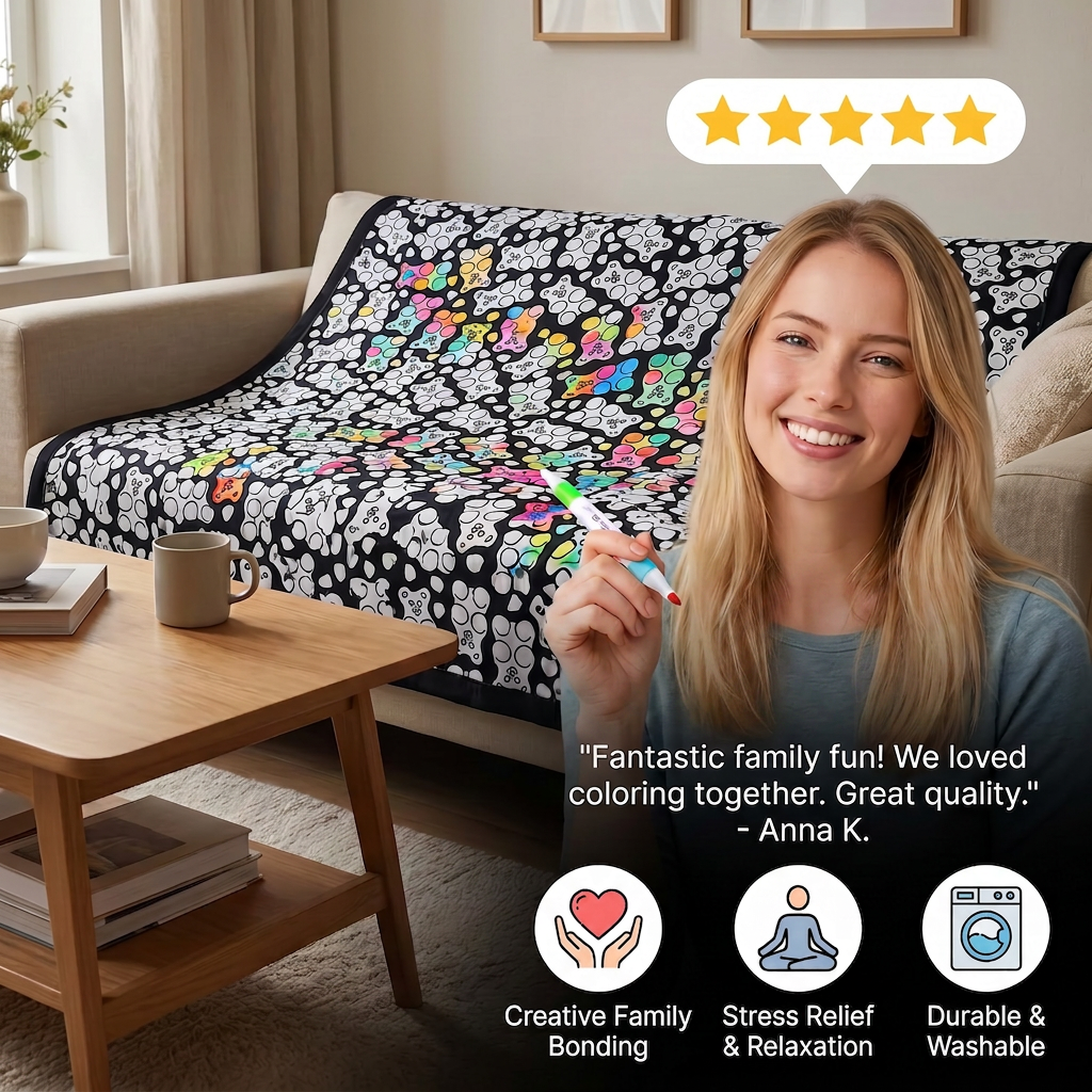 DIY Colouring Blanket for the whole family