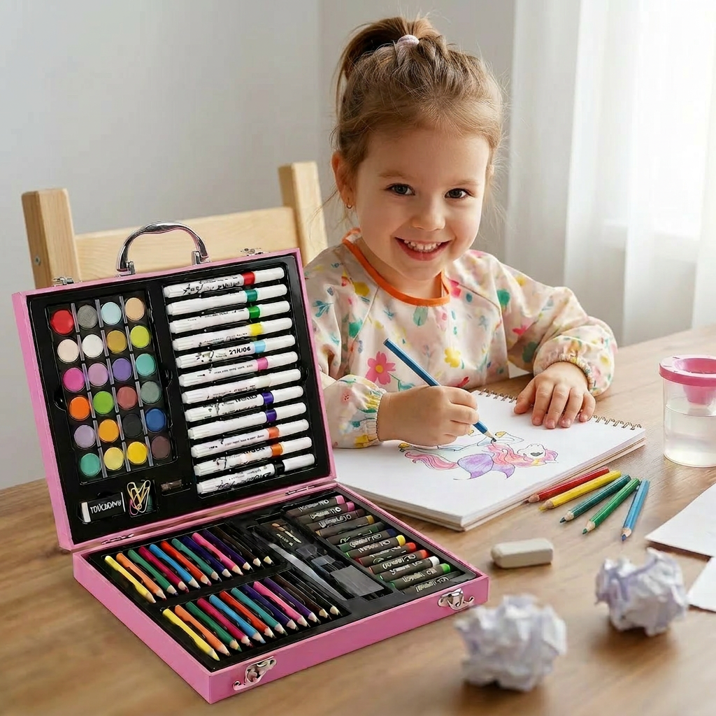 88-Piece Creative Art Case for Little Artists