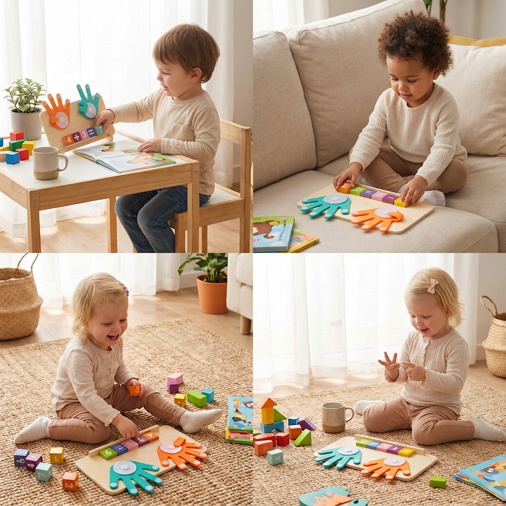 Wooden Finger Counting Board