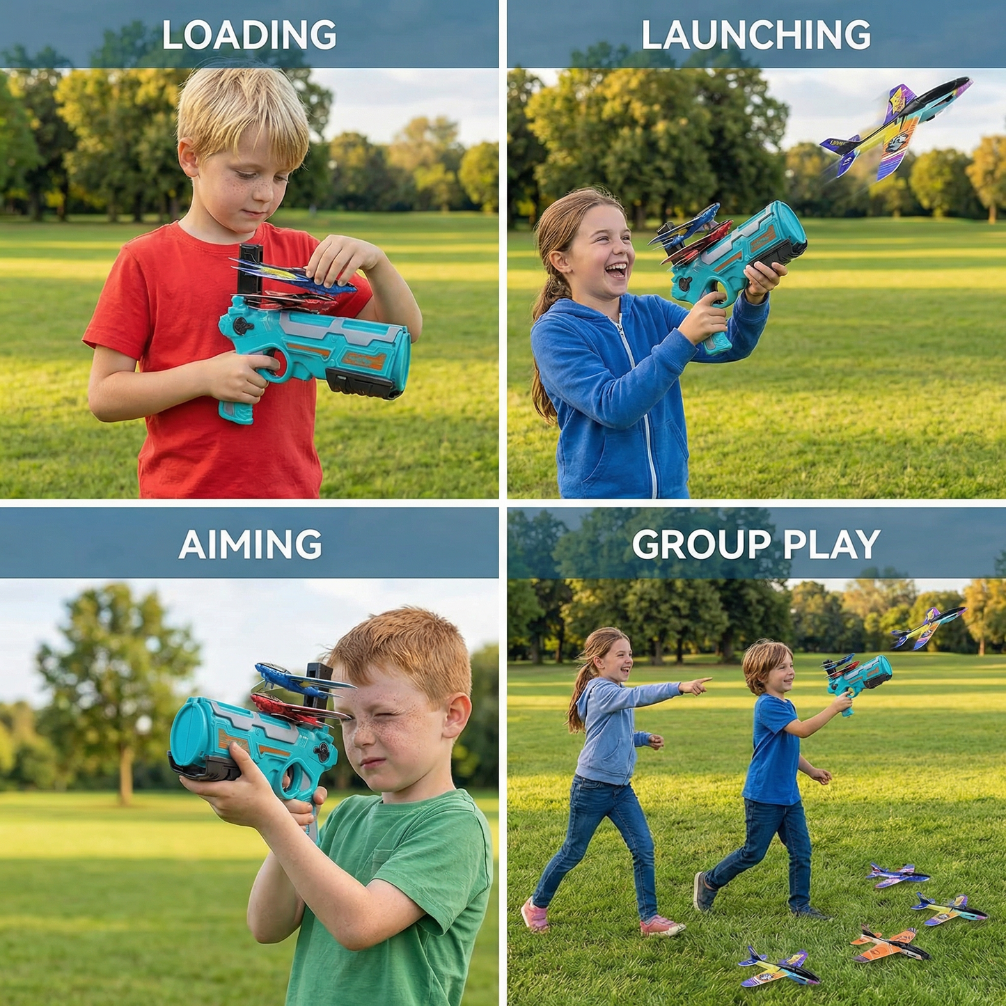 Kids Airplane Launcher – Outdoor Flying Toy Game