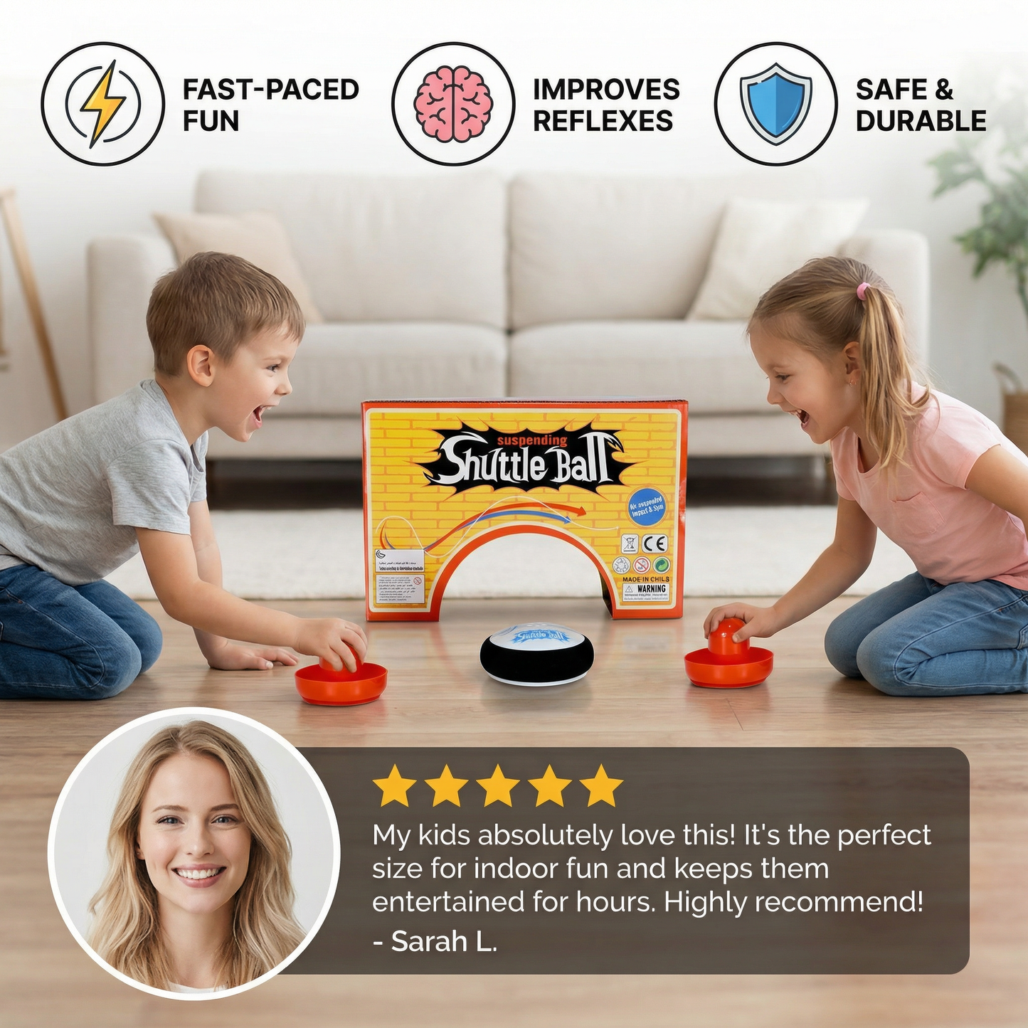 Mini Air Hockey Table Game for Kids – Reaction Game with Pucks
