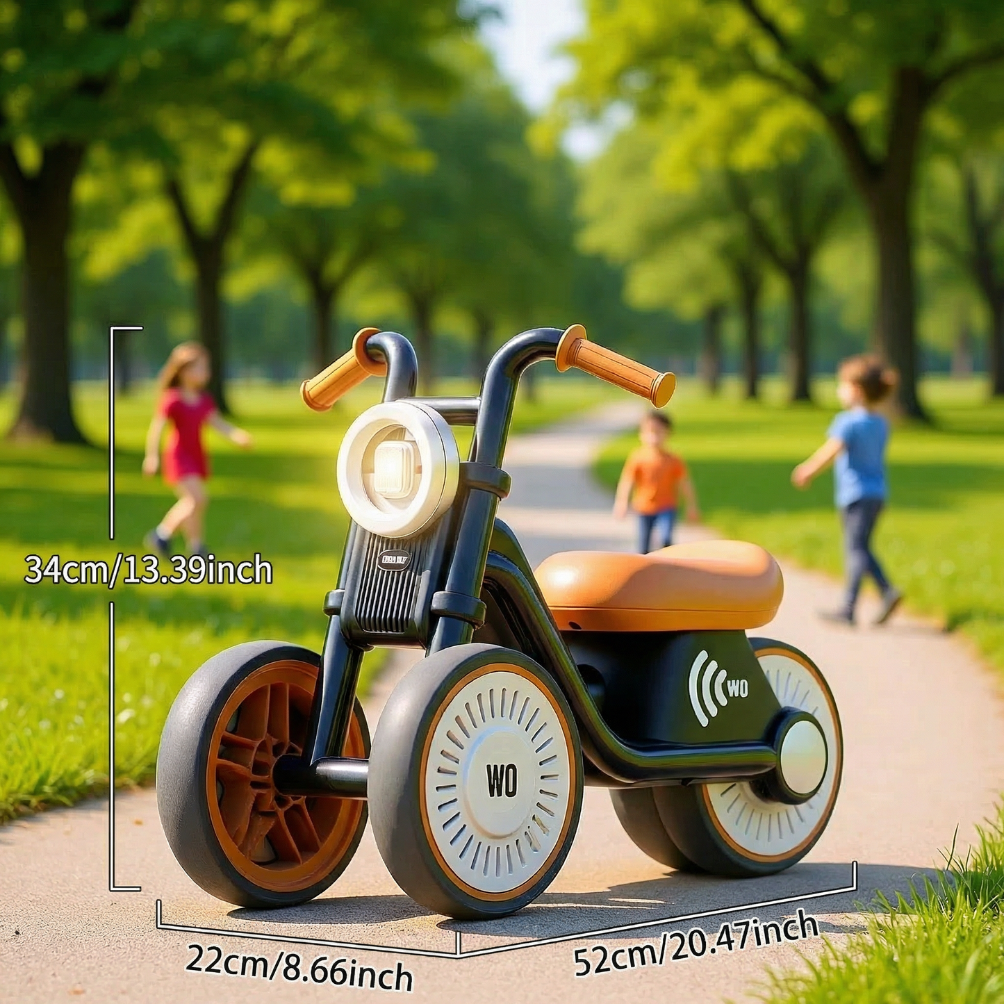 Stylish Kids Tricycle – Silent Wheels with LED Lights