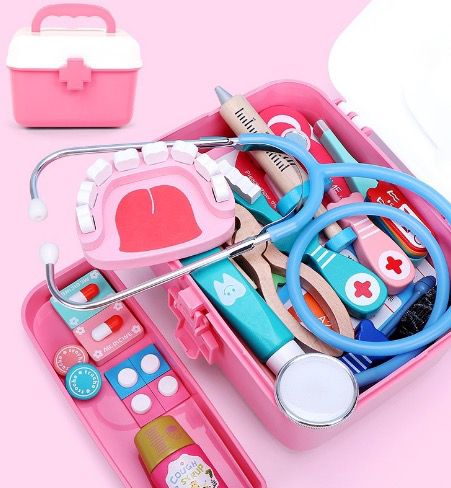 Wooden Doctor's Play Set - Complete Medical Kit for Kids