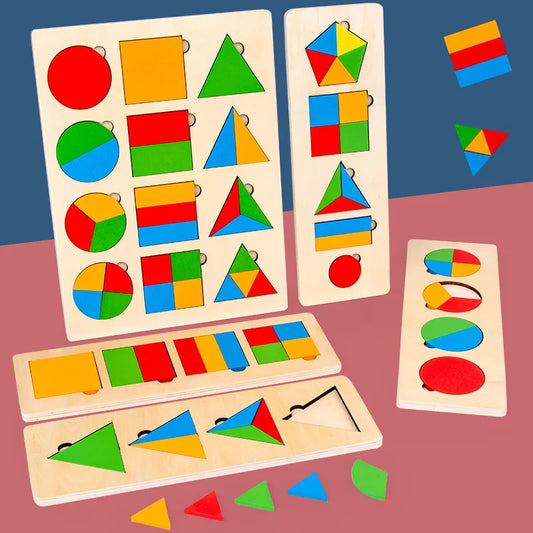 Shape Explorer – Wooden Geometric Puzzle for Toddlers