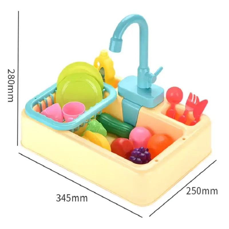 Dishwashing Sink Toy with Running Water