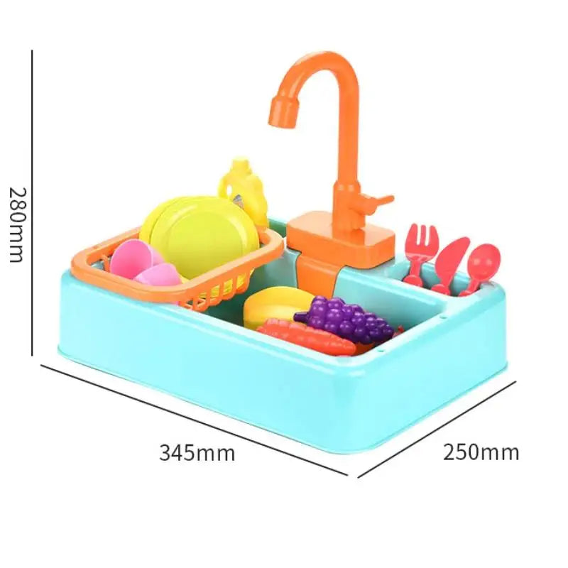 Dishwashing Sink Toy with Running Water