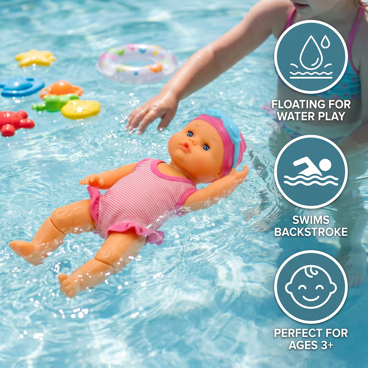 Floating Baby Doll for Water Play