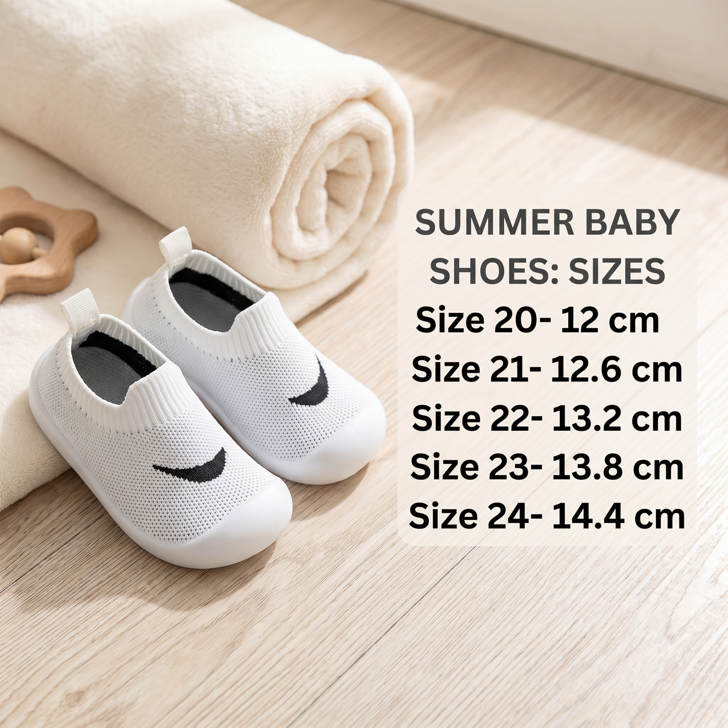 Summer Baby Shoes with Non-slip Soles and Breathable Material