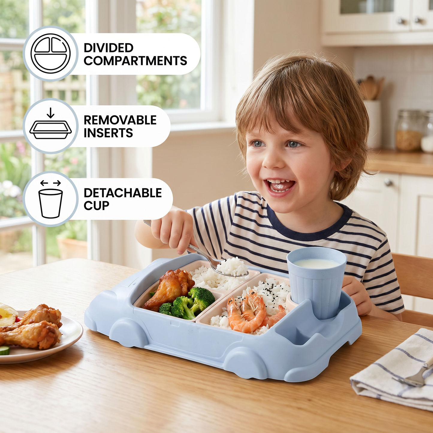 Kids Dinnerware Set in Car Design