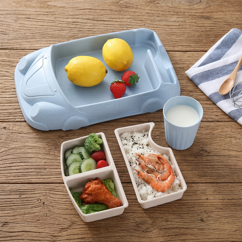 Kids Dinnerware Set in Car Design