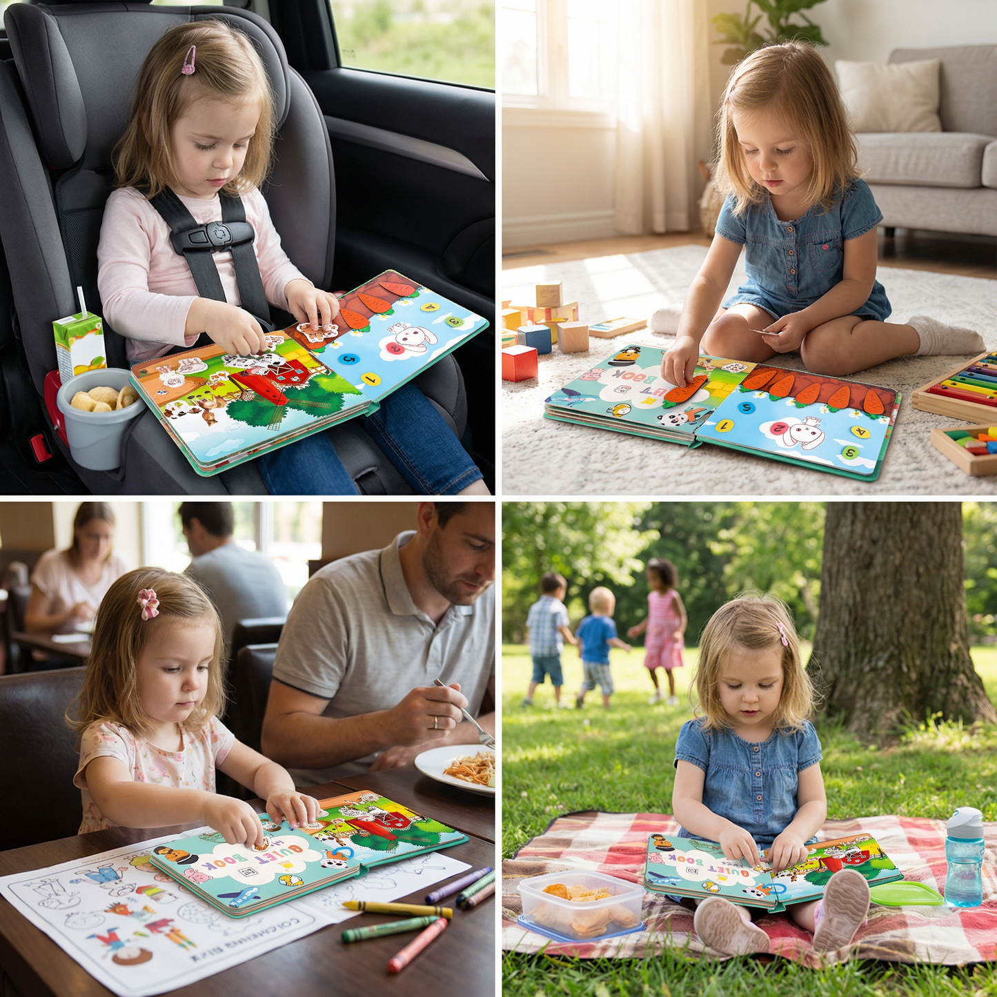 Montessori Reusable Sticker Book for Kids – Learning & Activity Busy Book