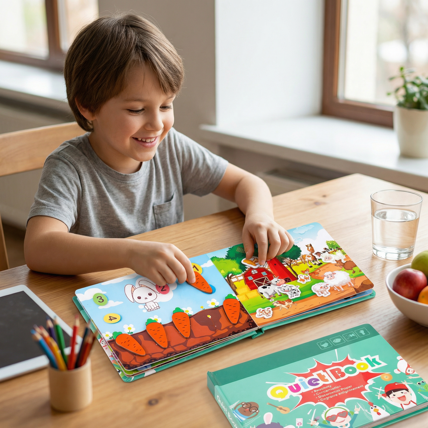 Montessori Reusable Sticker Book for Kids – Learning & Activity Busy Book