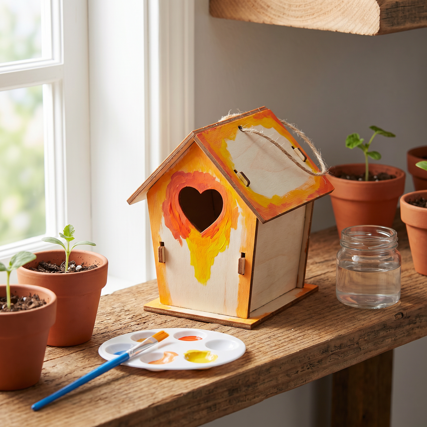 Colorful DIY Wooden Birdhouse Kit for Kids – Paint & Craft Set