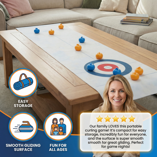 Portable Tabletop Curling Game – 2-Player Competition Set