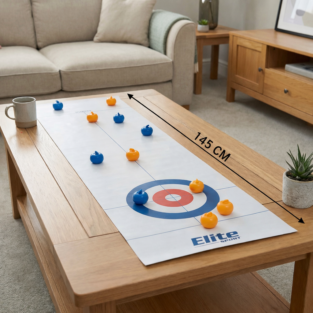 Portable Tabletop Curling Game – 2-Player Competition Set
