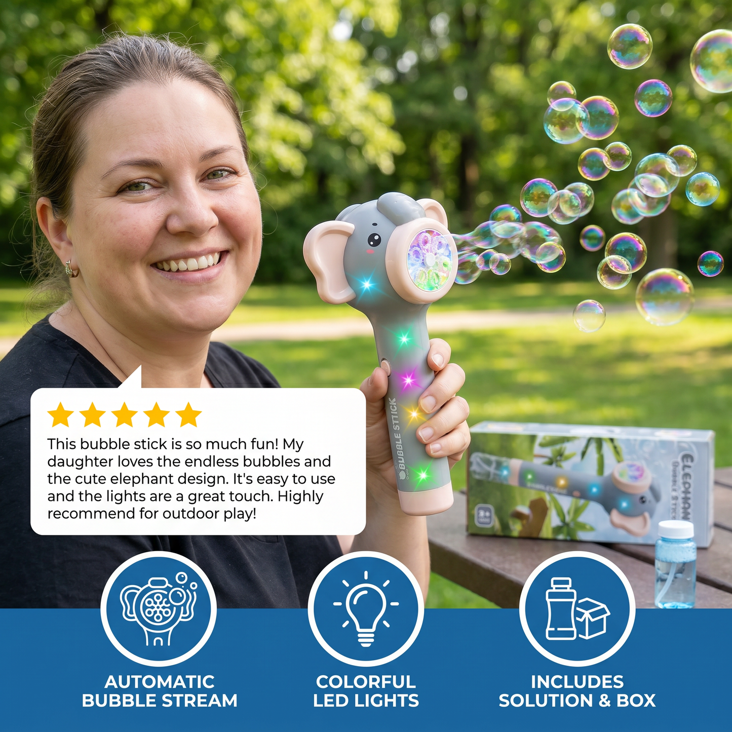Elephant Bubble Stick Toy