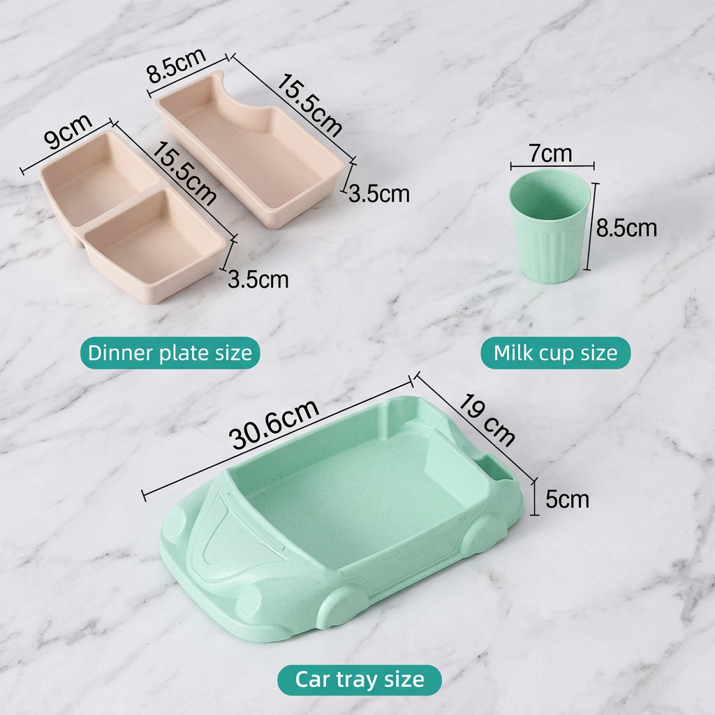Kids Dinnerware Set in Car Design
