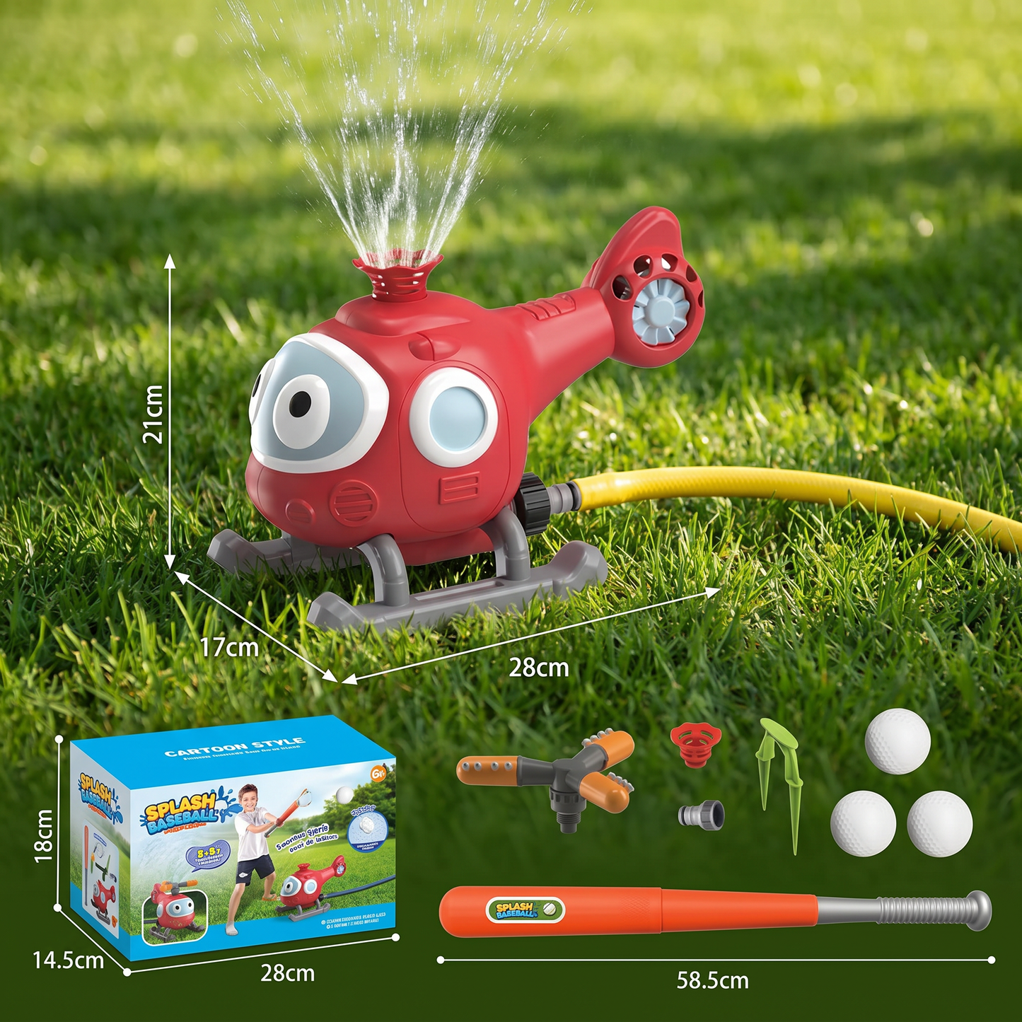 Baseball Water Fun Sprinkler Play Set