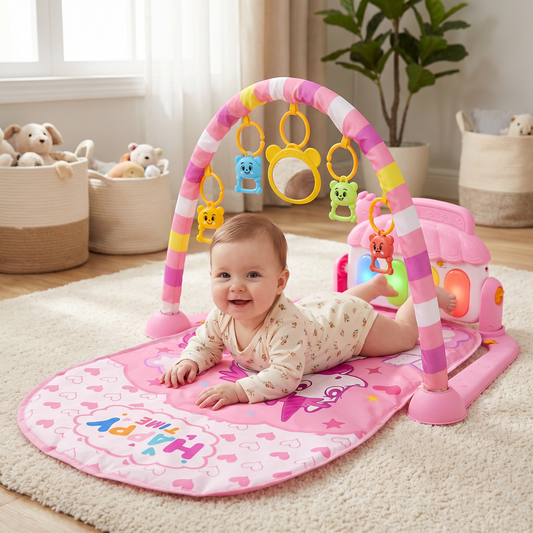 Baby Music Play Gym with Piano– Interactive Sensory Activity Mat (0–24 Months)