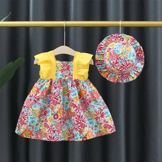 Floral Delight Dress & Hat Set