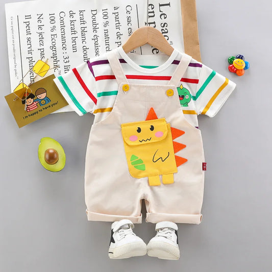 Dinosaur Adventure Overalls Set for Kids
