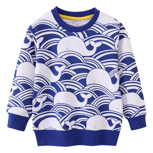 Autumn Whale Kids Sweater