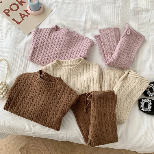 Knitted Sweater and Pants Set for Kids