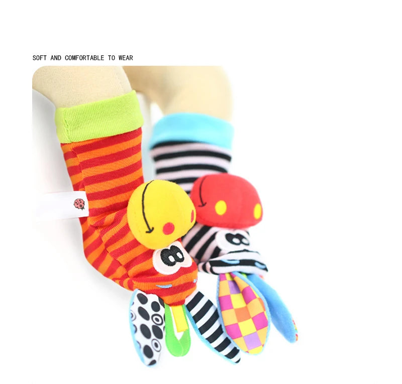 Sensory Baby Plush Socks and Wristband