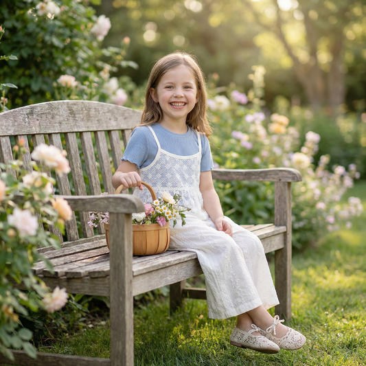 Baby Girl 3-Piece Summer Outfit – Lace Short Sleeve Top & Pants Set
