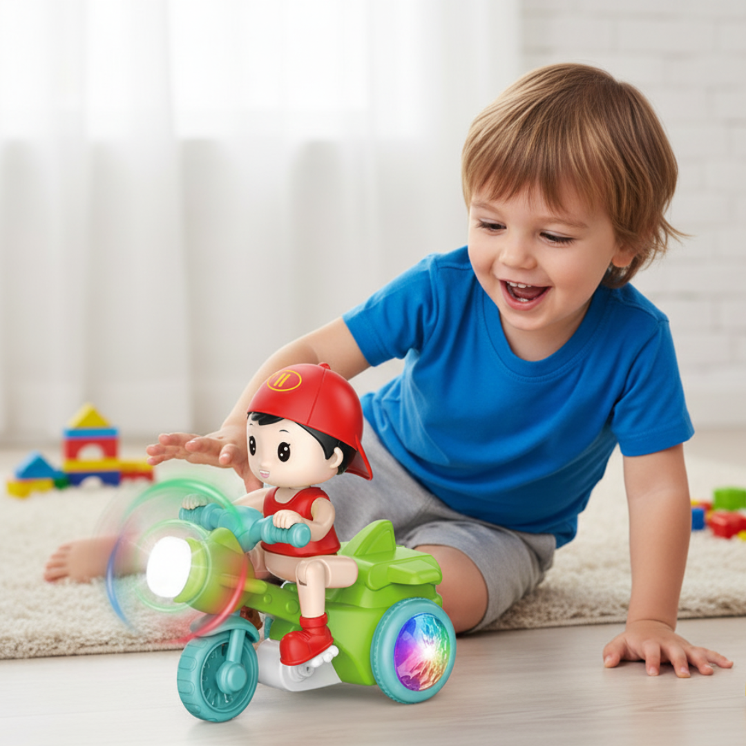 Light-up musical kids stunt scooter toy