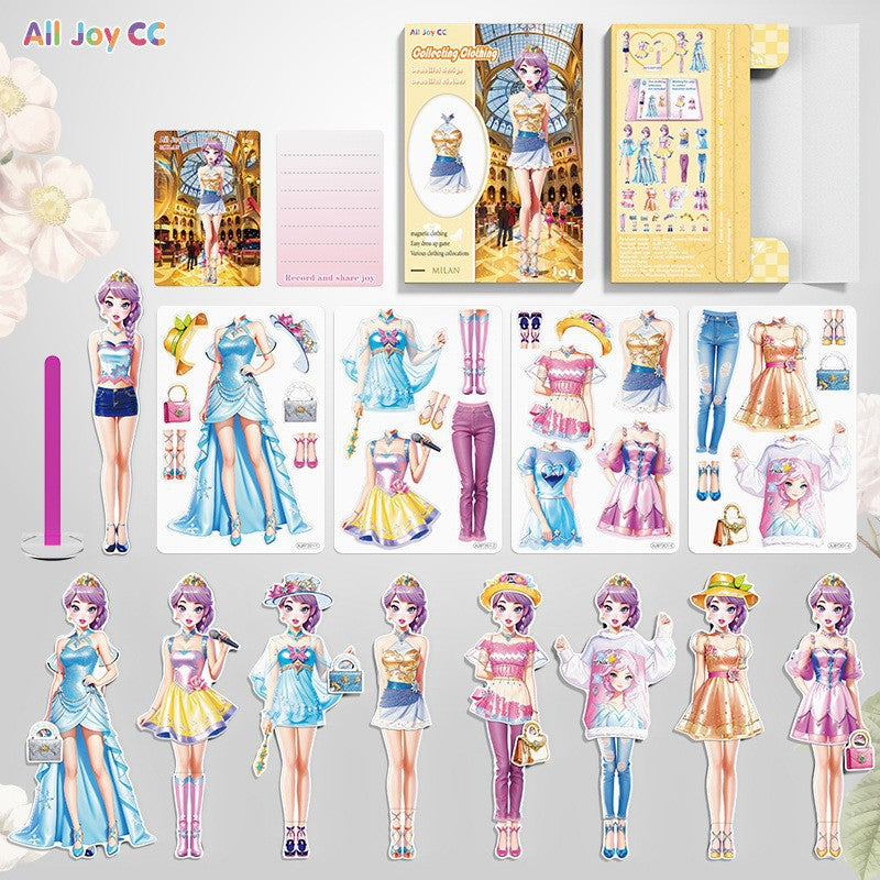 Magnetic fashion play set for children