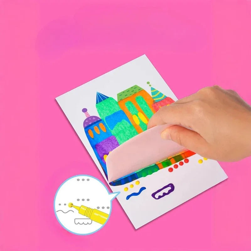 Creative Rainbow Colours Wipe Art Set