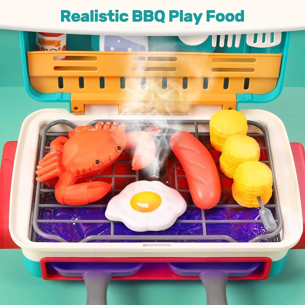 My first BBQ grill – children's kitchen with smoke effect and colour-changing food